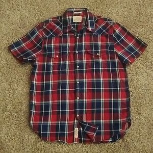 Lucky brand Men snap button shirt